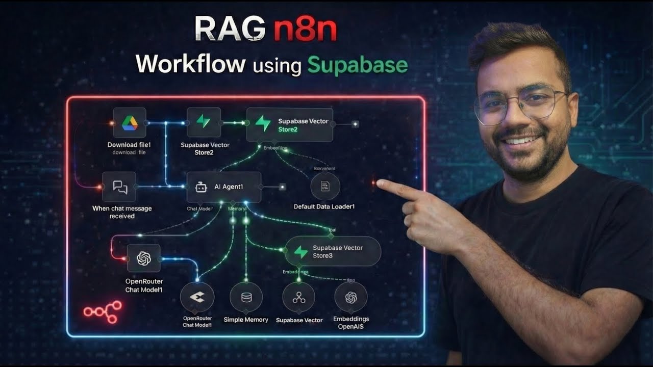Build a RAG AI Agent with Supabase (End-to-End | Chat, Update & Retrieve Data) 