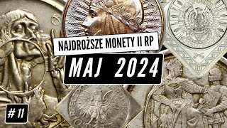 Najdroższe, najciekawsze i najpiękniejsze monety II RP sprzedane w maju 2024 roku. Ogromne ceny!