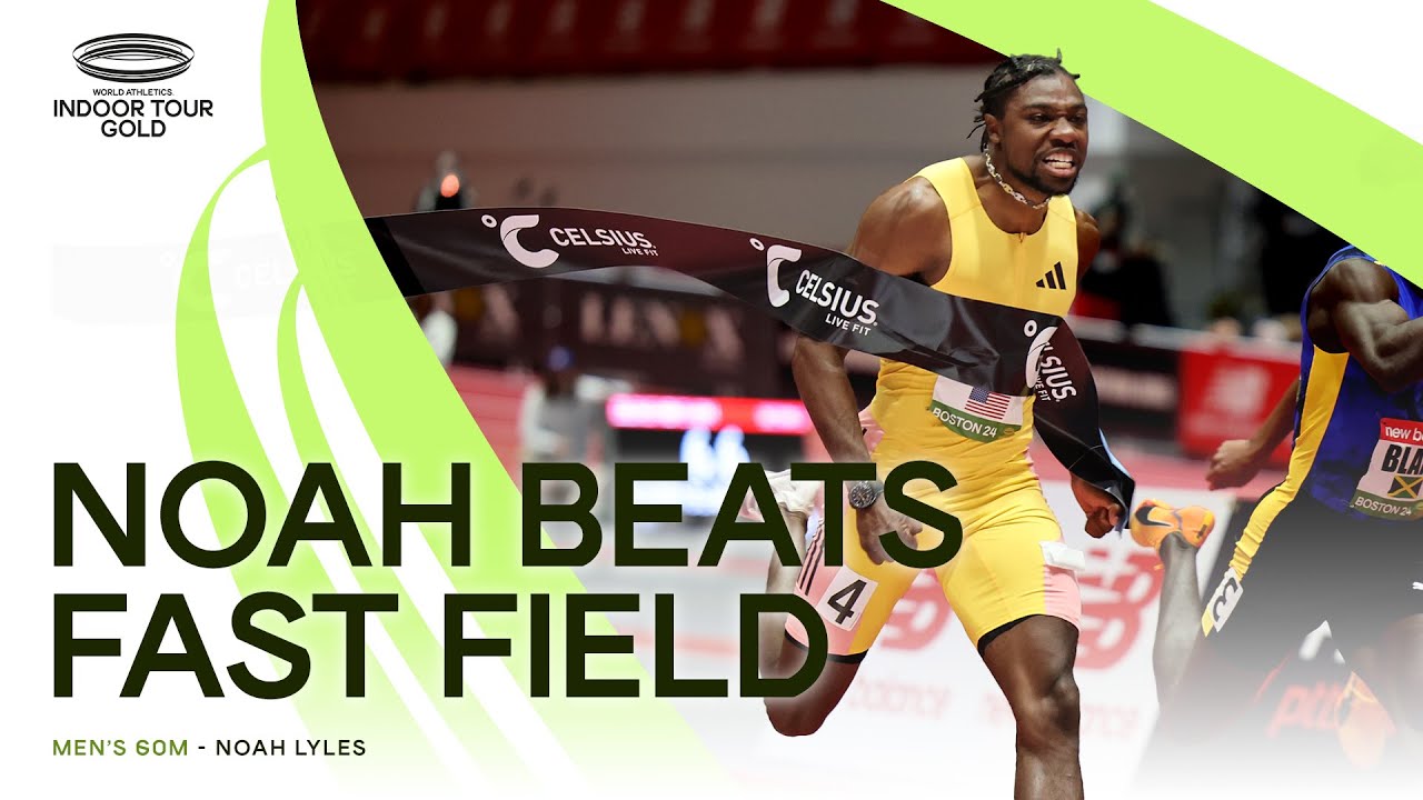 Noah Lyles storms to 6.44 over 60m | World Indoor Tour 2024 - YouTube