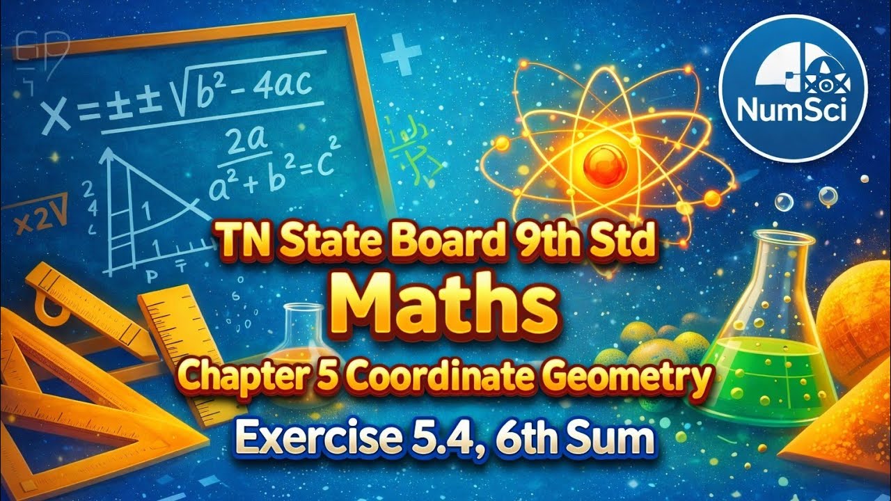 Tn 9th Maths Chapter 5 Coordinate Geometry Exercise 5.4,6th sum 