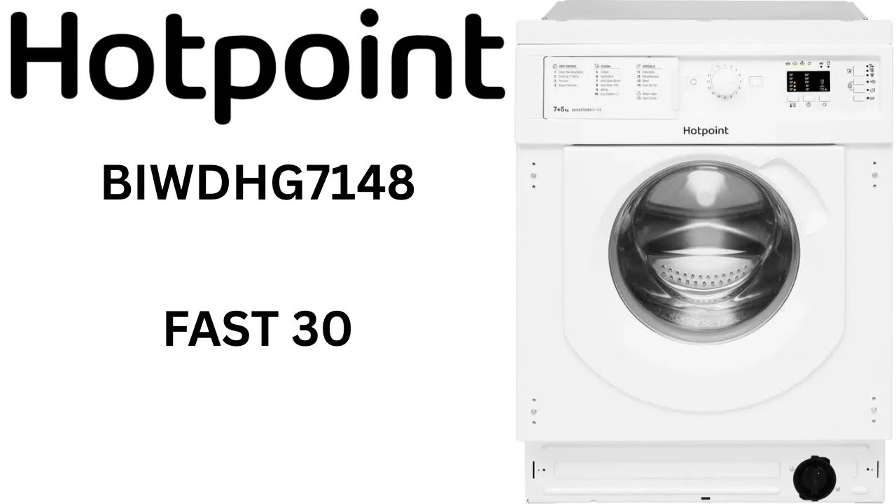 Hotpoint BIWDHG7148 Integrated Washer Dryer - [14] Fast 30 Min 30