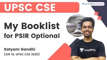 My Booklist for PSIR Optional