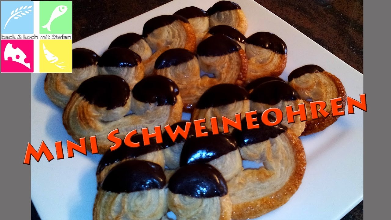 Mini Schweineohren aus Blätterteig / Rezept / Tutorial - YouTube