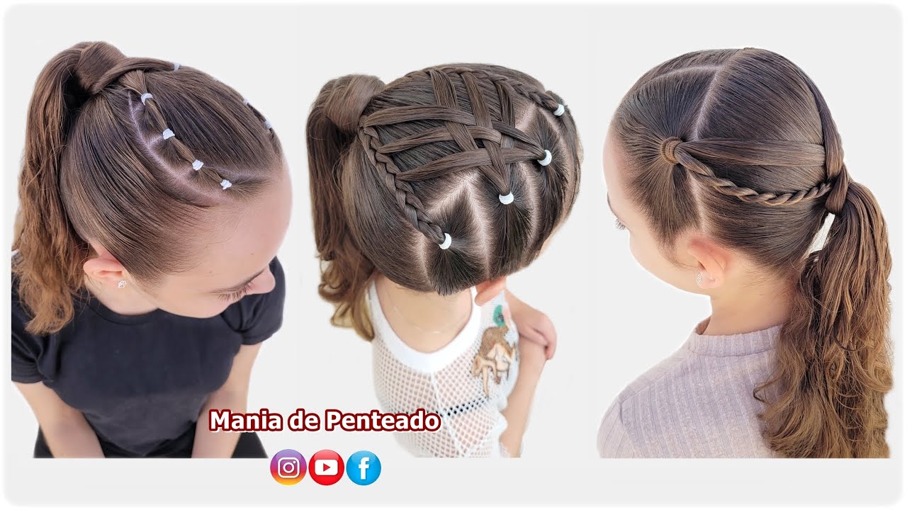Penteados Fáceis com Rabo de Cavalo 😍| Easy Ponytail Hairstyles for Girls 🥰