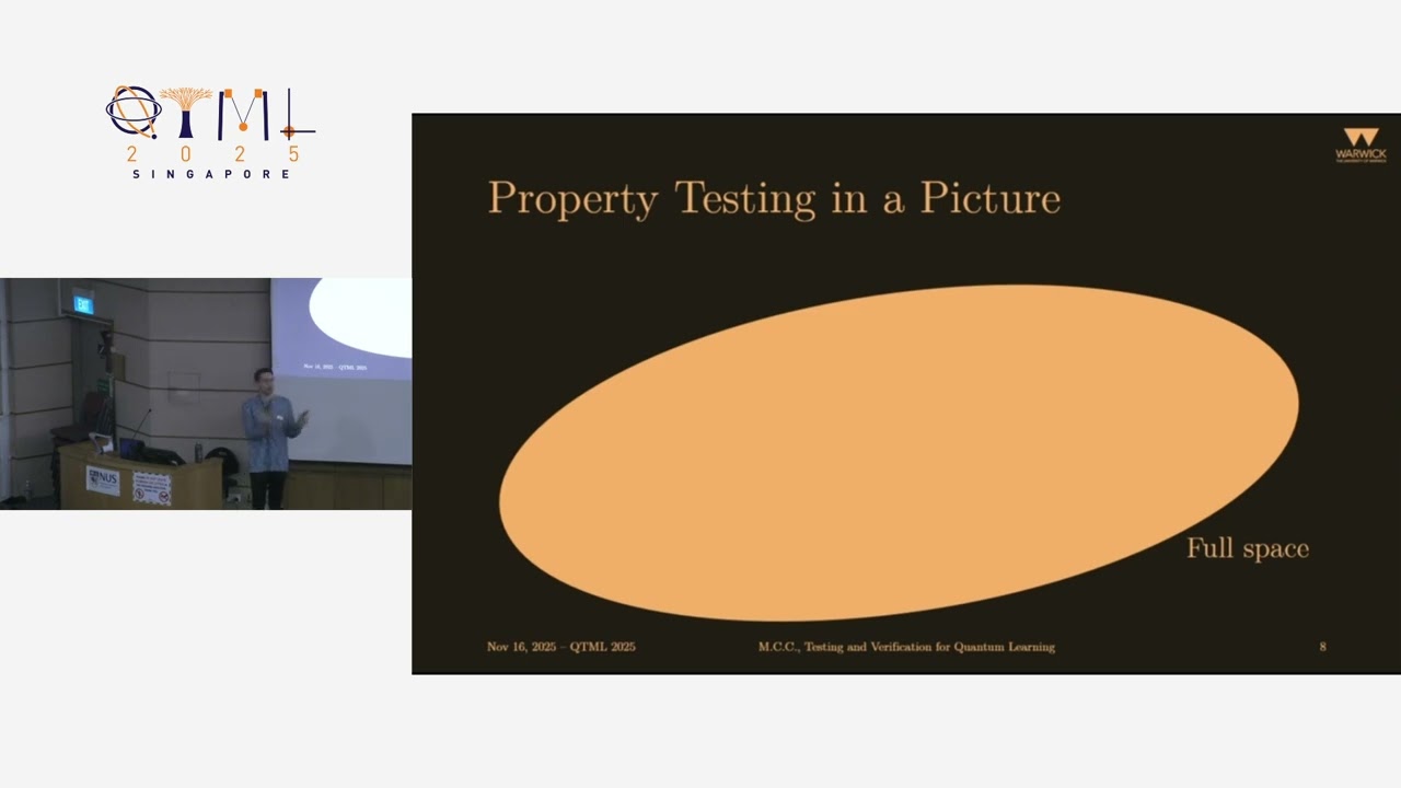 QTML 2025: Testing and Verification for Quantum Learning
