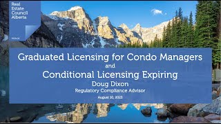 Condominium Management Graduated Licensing Program Information Session