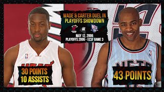 NBA Duel: Dwyane Wade 30pts 10ast Vs Vince Carter 43pts - Heat @ Nets - Playoffs 2006 ECSF Game 3