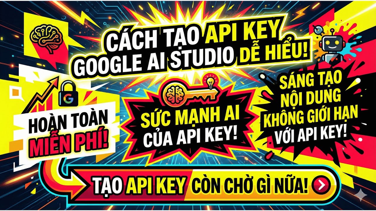 Hướng dẫn chi tiết cách tạo api key của google ai studio - YouTube