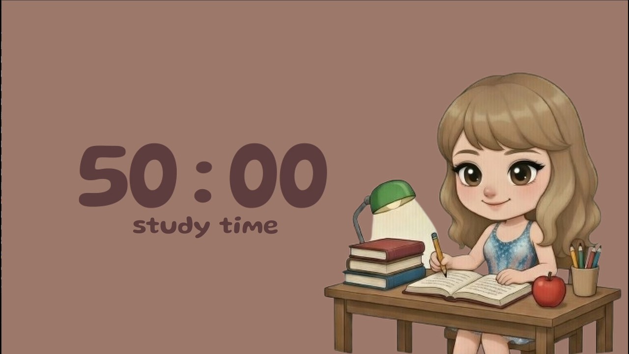 Study with TAYLOR SWIFT | 2 Hour Pomodoro | 50 Minute Intervals | with BROWN NOISE for ADHD Focus🎧