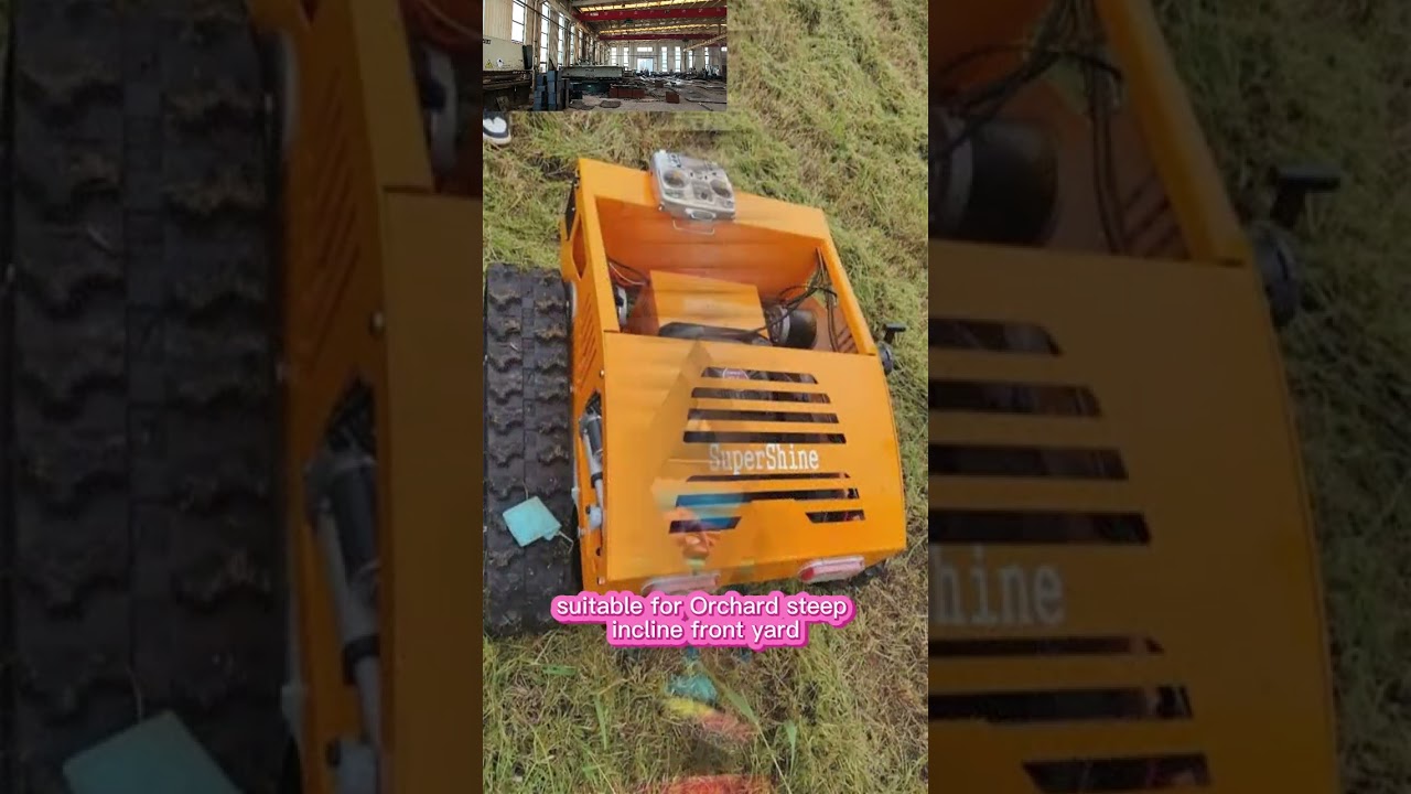 hybrid adjustable cutting height 10-150mm 500mm cutting width remote operated robotic slope mower