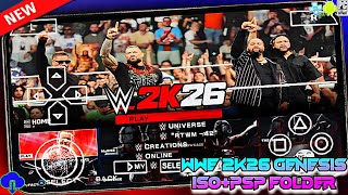 WWE 2K26 PSP FOR ANDROID || GENESIS V-1.5 ISO & PSP FOLDER WITH LATEST UPDATES !!!