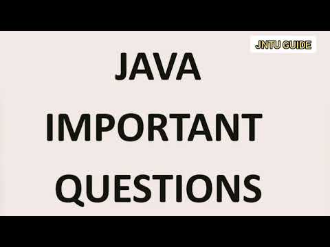 JAVA important questions r18  2-2 CSE// 1 to 5 units //