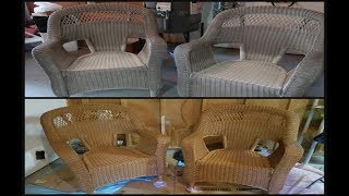 How to Paint Wicker Chairs | DIY with My Mom