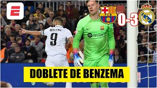 DOBLETE DE BENZEMA. Real Madrid GOLEA 3-0 al Barcelona y esta a un pie de la FINAL | Copa del Rey