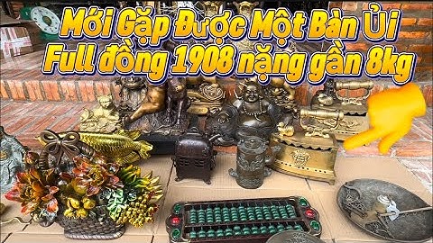 Gạt tàn đồng 1863 _ Gạt Tàn đồng 1968 _ Bàn ủi con gà xưa. Tối 6/6 #đồcổcầnthơ #đồcổ