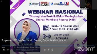 Dr. Ummi Khaerati Syam, M.Pd. -  Strategi Efektif Meningkatkan Literasi Membaca Peserta Didik