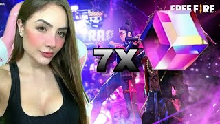 Muita Sorte Aline Ganha 7 Cubo Mágico Seguidos Ao Vivo Ft. Aline Faria - Free Fire Lendario