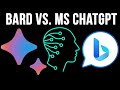 Google bard vs microsoft chatgpt ai chatbot demonstration