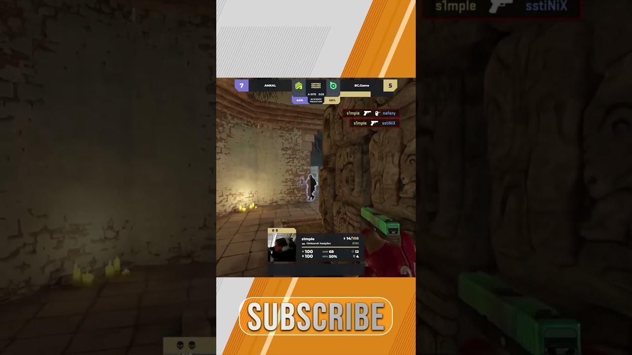 INSANE pistol round — s1mple 4K + 1v2 clutch! 