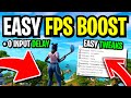 How To BOOST FPS in Chapter 3! 💜 (Get More FPS & 0 Input Delay in Fortnite Chapter 3!)