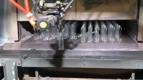 The parallel robot stove holds the bottle