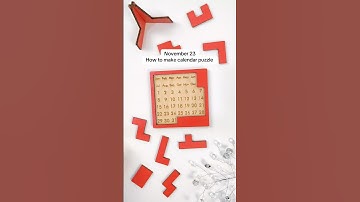 November 23🍂 How to make calendar puzzle https://byelfy.etsy.com/listing/1490887621 #puzzle #diy