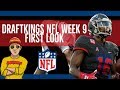 DraftKings NFL WEEK 9 PICKS 🏈💲Main Slate Breakdown &amp; Daily Fantasy Sports Plays (TNF Live Stream)