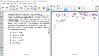 AP Stats Comparing two p Q29
