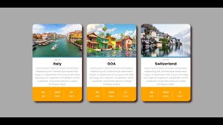 Travel Card Design Using HTML  and CSS | Card Design |HTML Card Design Tutorial
