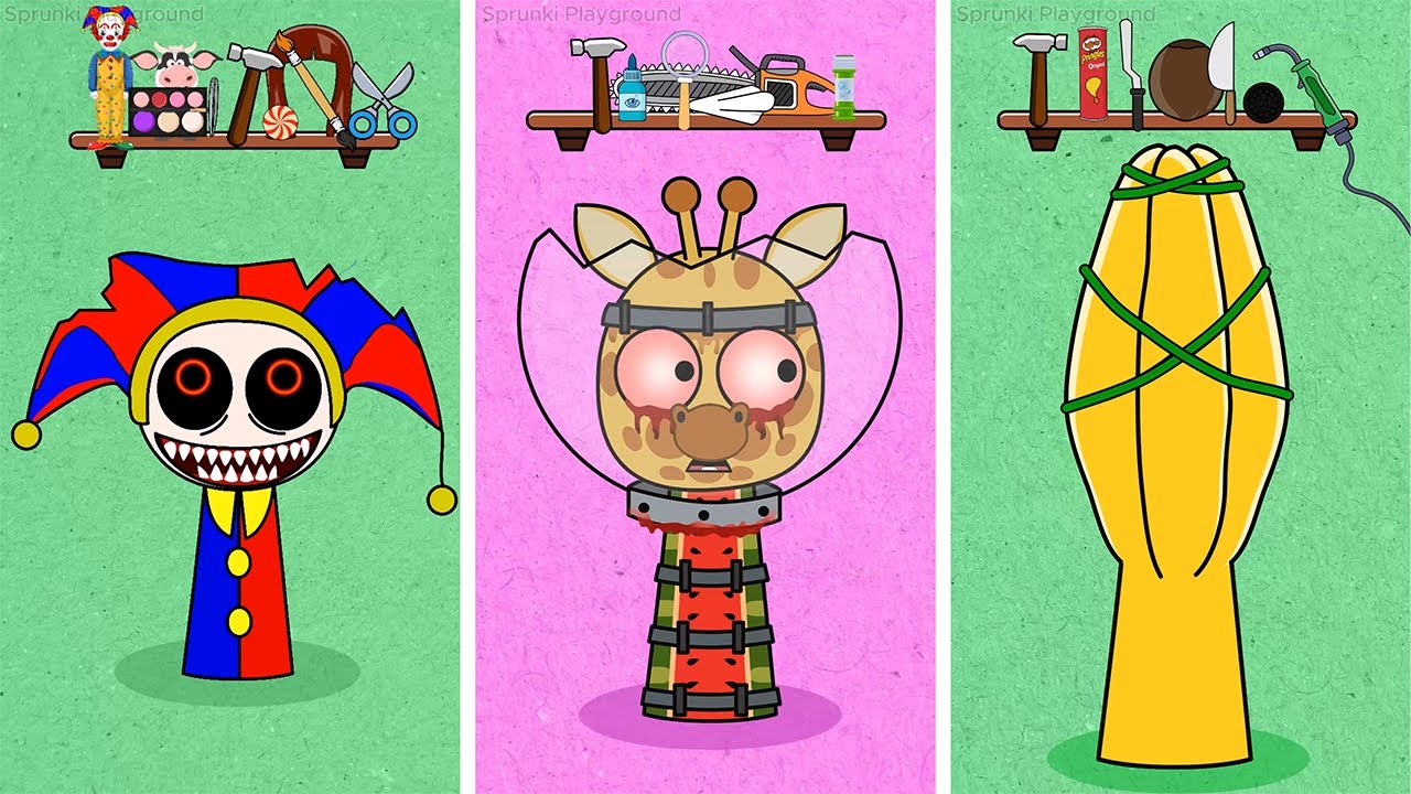 Oh NOO!! Help Pomni 🆚 Giraffe Celeste 🆚 Banana | Incredibox Sprunki | Sprunki Animation