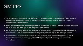 POP3S SMTPS screenshot 2