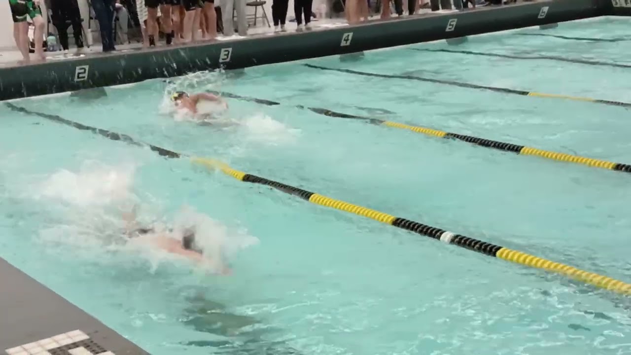 Newton High School boys 200 yd. freestyle relay team at Newton Invitational II 