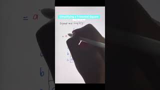 Simplifying a Trinomial Square #mathtutorial #mathtutorial #algebra #trinomials