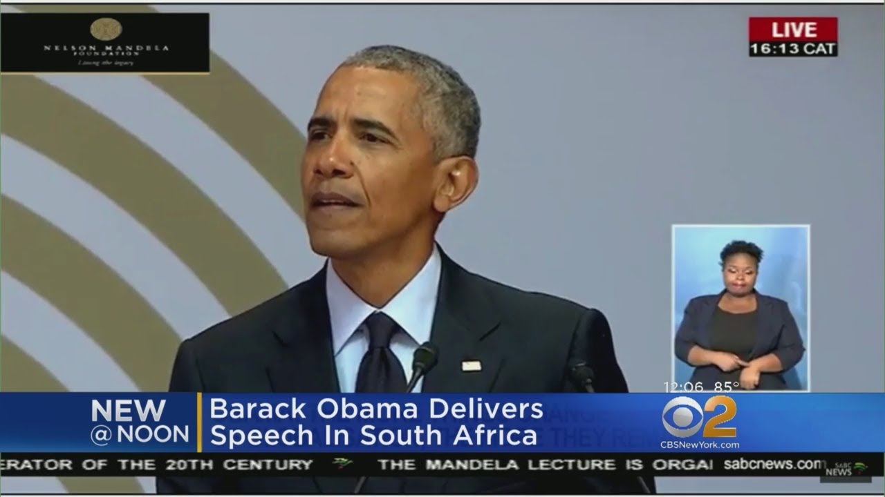 Barack Obama Delivers Speech In South Africa