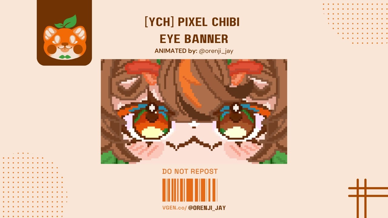 【 YCH 】Pixel Chibi Eye Banner