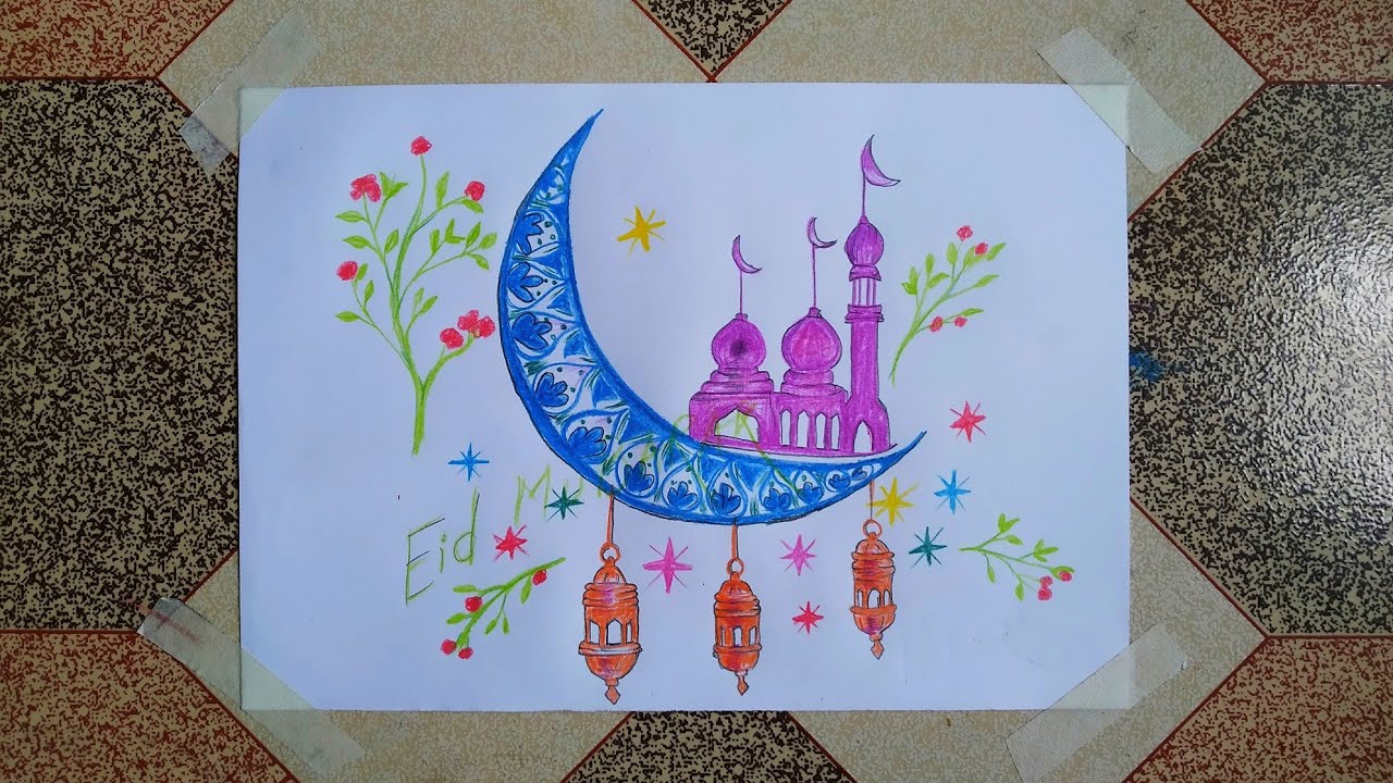 Eid al adha Drawing Eid Festival Eid Mubarak Drawing Of Eid