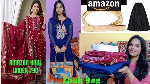 Amazon Haul | Kurta,Kurta Plazzo Dupatta Set,Long Skirt,Belt,Zouk Bag Haul 2022