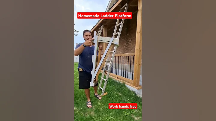 Homemade ladder platform to work from that attaches anywhere onto a ladder #tools #diy #ladder #tips