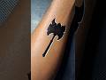 Ax Tattoo Design Using Gel Pen | Easy Tattoo Art Ideas......#tattoo #axetattoo #art #shorts