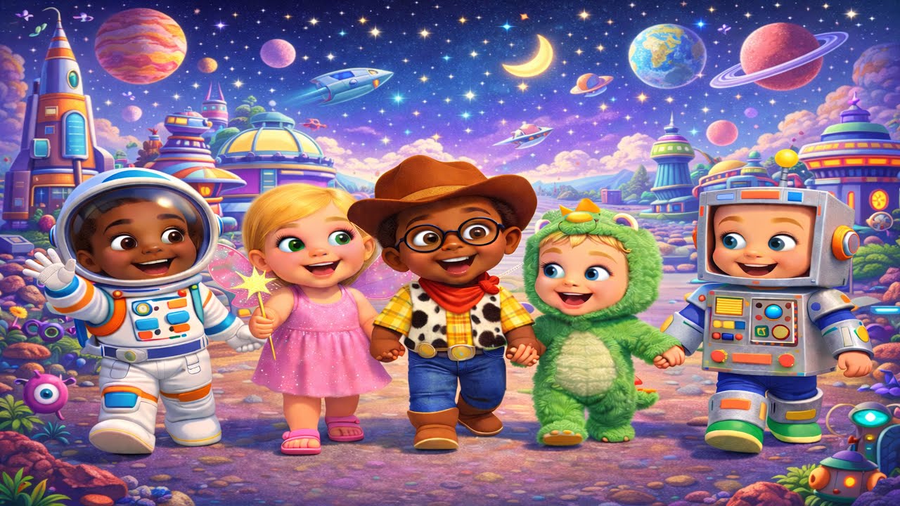 Kids Dress-Up Adventure: From Space to Dinosaurs! | Fun Cartoon for Toddlers