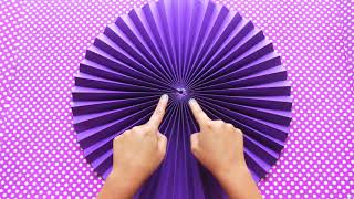 How to Make Paper Rosettes - DIY Birthday Decoration | Easy Craft | Ohpartyland! 🎊|