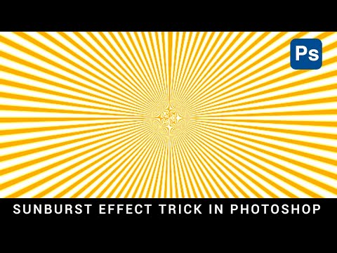 Sun burst effect easy trick in photoshop tutorial