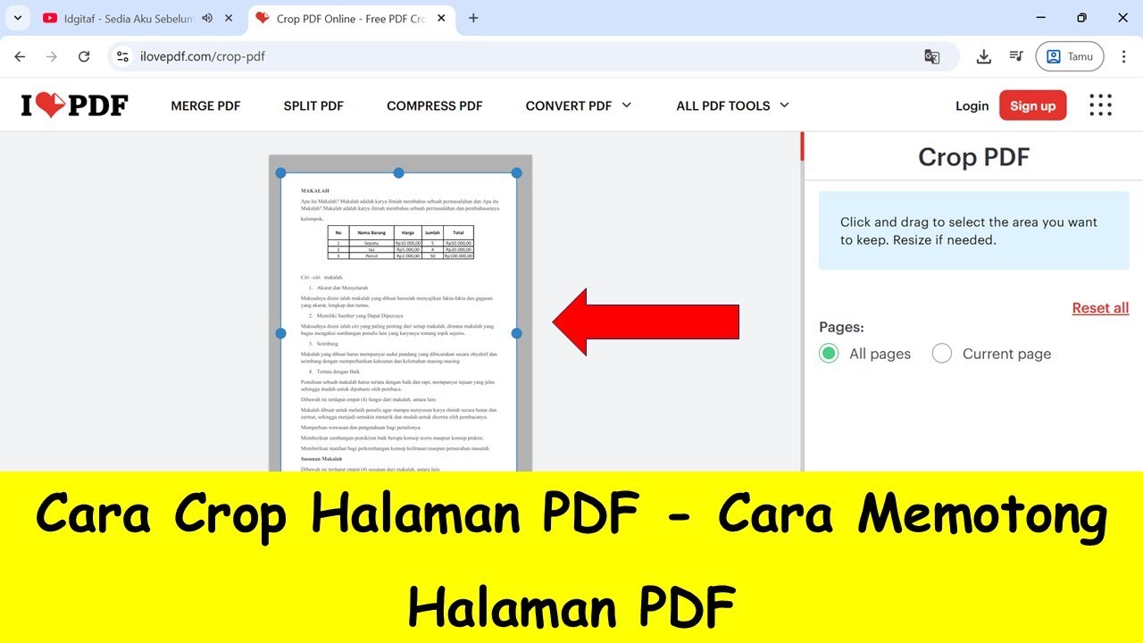 Cara Crop File.pdf Cara Crop Halaman PDF - Cara Memotong Halaman PDF - YouTube