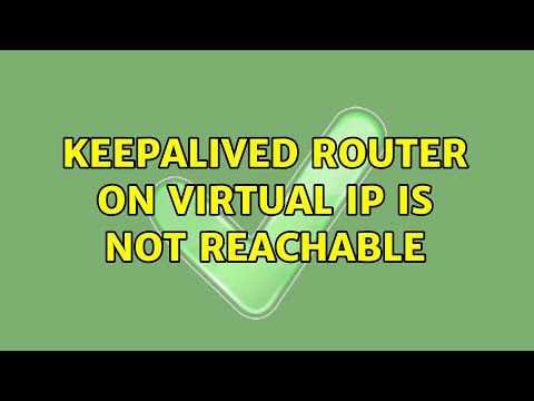Keepalived router on virtual ip is not reachable