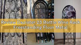 Review Dazioter 23 Bottle Wine Rack Freestanding Floor Metal Wine Holder Stand Large Capacity Wine S
