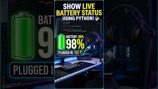 Live Battery Monitor in Python in 30 seconds #shorts #python