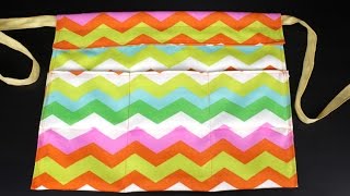 DIY Garden Apron - How to Make a Garden Tool Organizer with Outdoor Fabric
