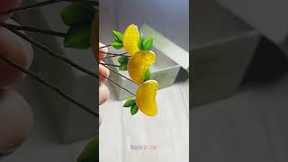 Juicy lemon hairpins, berries handmade jewelry