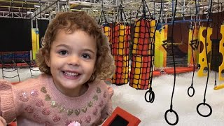 SOFIA visits URBAN AIR. HUGE indoor playground with  trampoline and racing cars screenshot 3