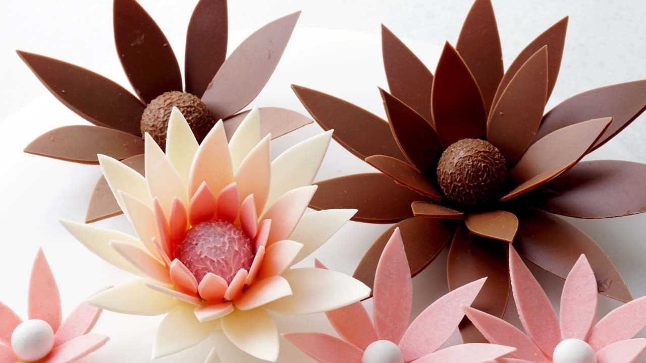 Как сделать цветы из шоколада